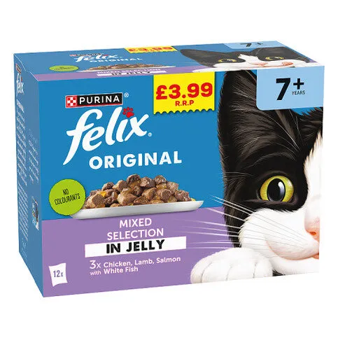 Felix Original Mixed Selection in Jelly 7+ years 12 x 85g (1.02kg)