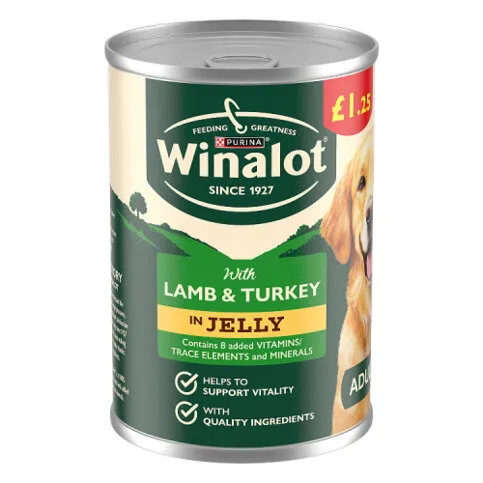 WINALOT Classics Lamb & Turkey in Jelly Wet Dog Food 400g PMP