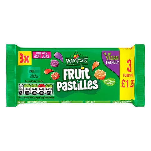 Rowntree's Fruit Pastilles 3 x 41g (123g)