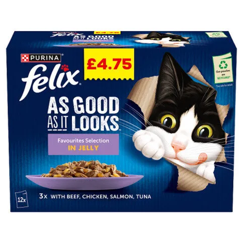 FELIX As Good As it Looks Favourites Selection Wet Cat Food 12x85g