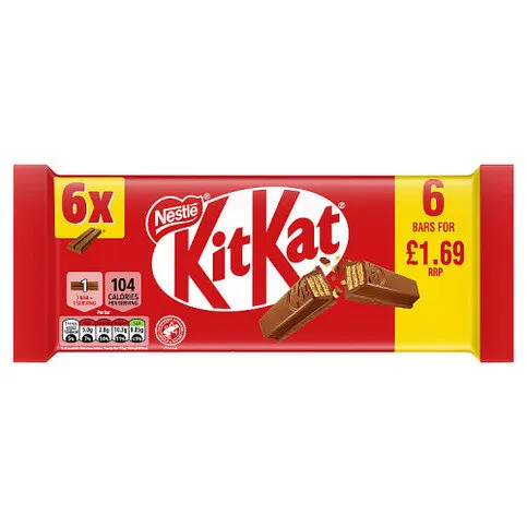 KitKat 2 Finger Original 6 x 20.7g (124.2g) - Biscuits