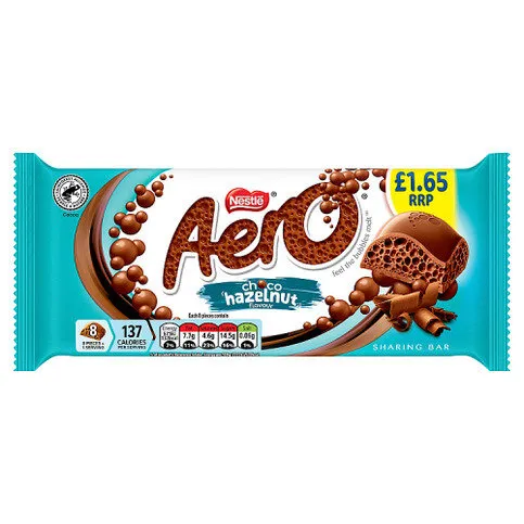 Aero Choco Hazelnut Flavour Sharing Bar 90g