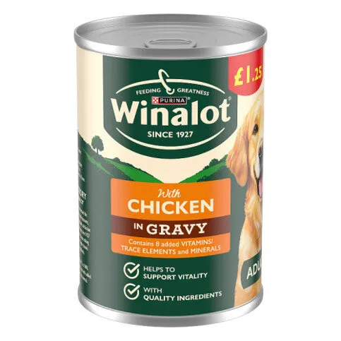 WINALOT Classics Mixed in Gravy Chicken Wet Dog Food Can 400g PMP