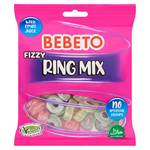 Bebeto Fizzy Ring Mix 150g