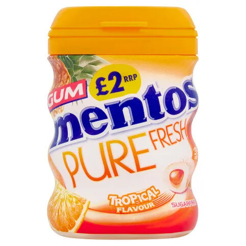 Mentos Pure Fresh Tropical Flavour Gum 70g