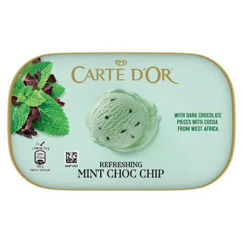 Carte D'or  Ice Cream Tub Refreshing Mint Choc Chip 900 ml 
