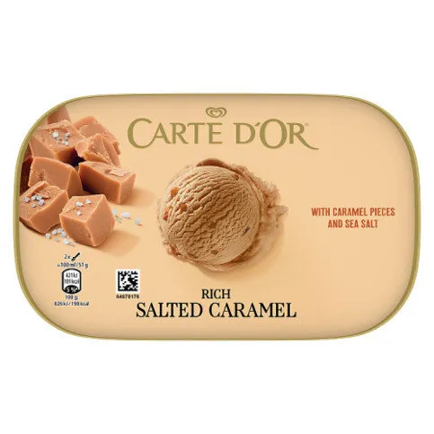 Carte D'or Ice Cream Tub Rich Salted Caramel 900 ml