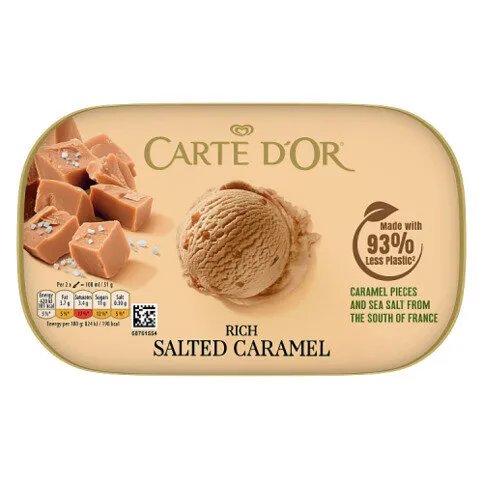 Carte D'or Ice Cream Dessert Rich Salted Caramel ice cream 900 ml