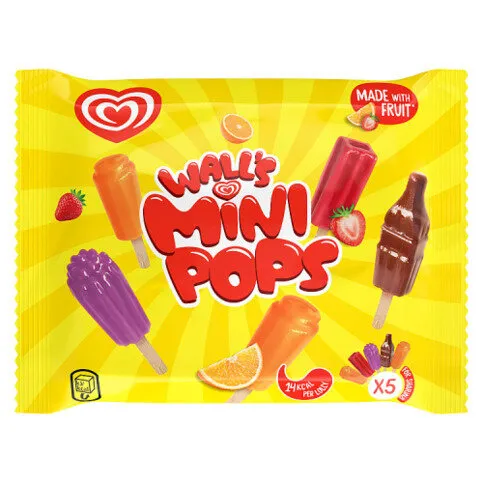 Heartbrand Wall's Ice Lolly Mini Pops 5x 14.6 ml 