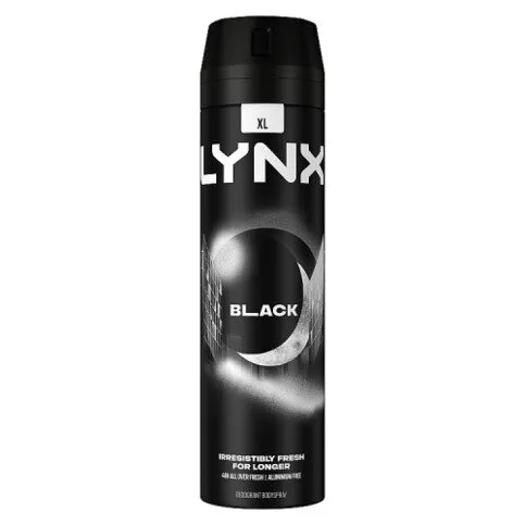 Lynx  Aerosol Body Spray Black 200 ml 