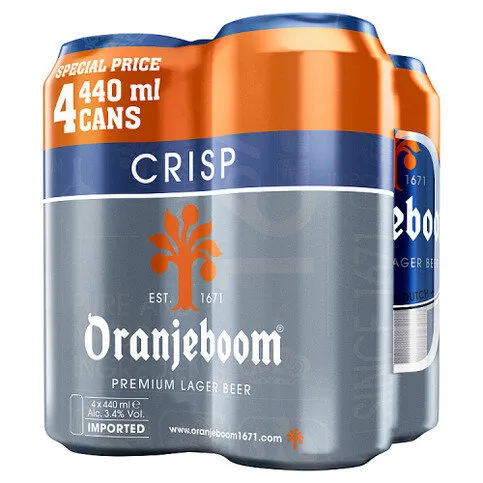 Oranjeboom Premium Lager Beer 4 x 440ml (BBE 02/26)