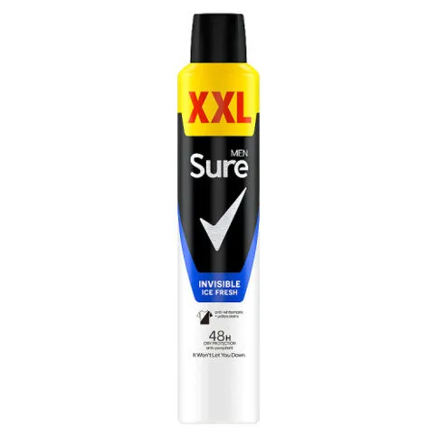 Sure Men  Anti-Perspirant Aerosol Invisible Ice Fresh XXL 300 ml 