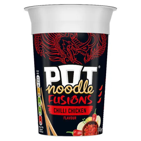 Pot Noodle Fusions Instant Snack Chilli Chicken 100 g