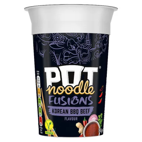 Pot Noodle Fusions Instant Snack Korean BBQ Beef 100 g 