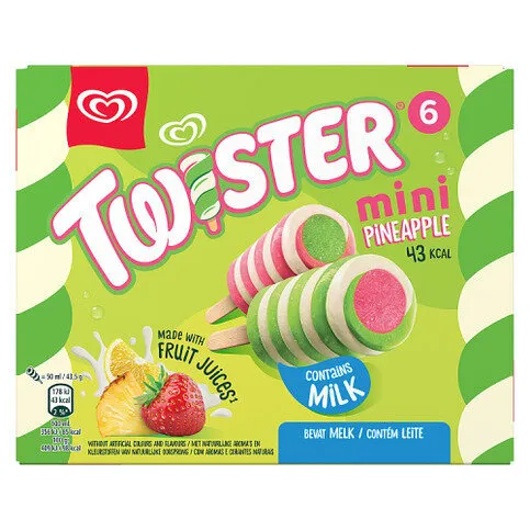 Heartbrand Twister Mini Pineapple Ice Lolly 6 x 50ml