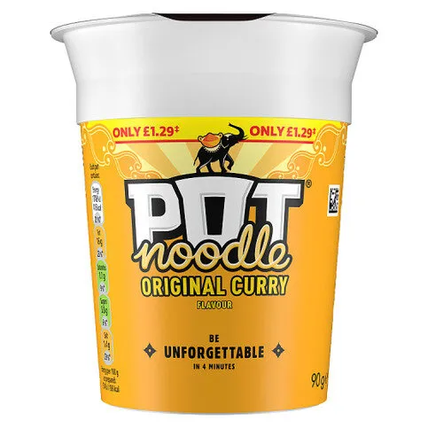 Pot Noodle Original Curry Snack 90g - Noodles