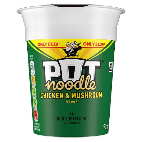 Pot Noodle CHICKEN & MUSHROOM Snack 90 GR