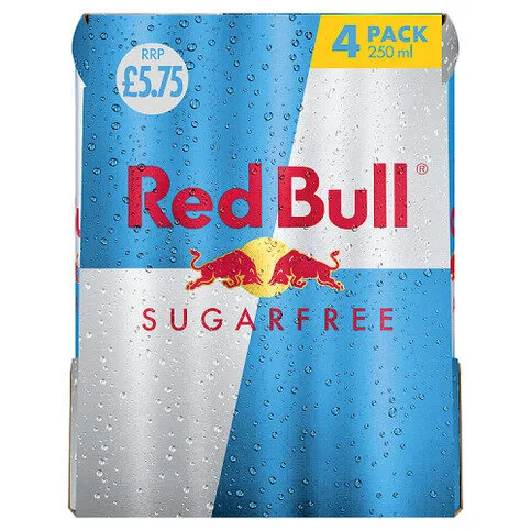 Red Bull Sugarfree Energy Drink 4 x 250ml