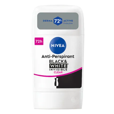 NIVEA DEODORANT STICK B&W CLEAR 50ML