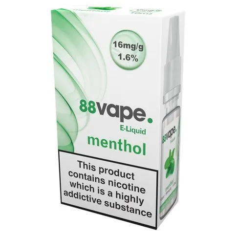 88 Vape E-liquid Menthol 16mg 10ml