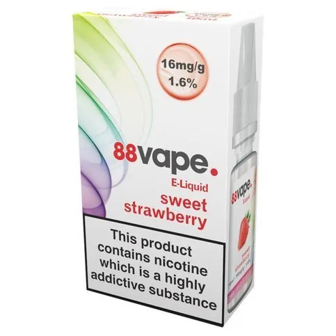 88Vape Original E-Liquid 16mg Sweet Strawberry 10ml