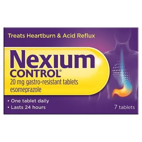 Nexium Control 20mg Gastro-Resistant Heartburn Esomeprazole 7 Tablets