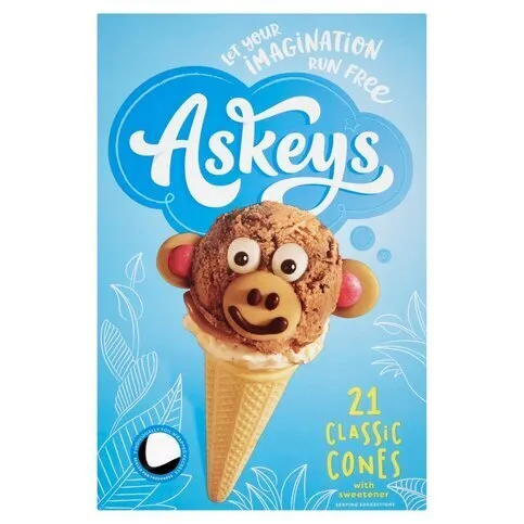 Askeys 21 Classic Cones with Sweetener