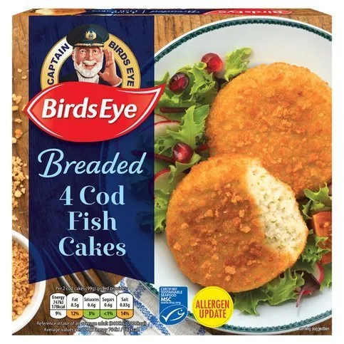 Birds Eye 4 Breaded Cod Fish Cakes 198g