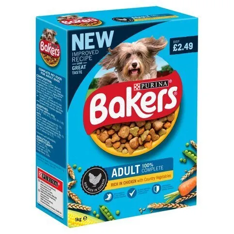 Bakers Adult Chicken Dry Dog Food 1kg