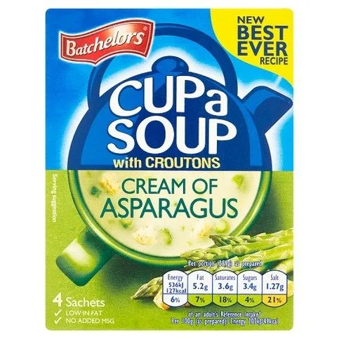 Batchelors Cup a Soup Cream of Asparagus with Croutons 4 Sachets 117g