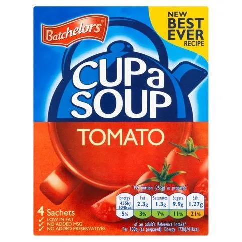 Batchelors Cup a Soup Tomato 4 Sachets 93g