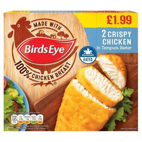 Birds Eye 2 Crispy Chicken in Tempura Batter 170g