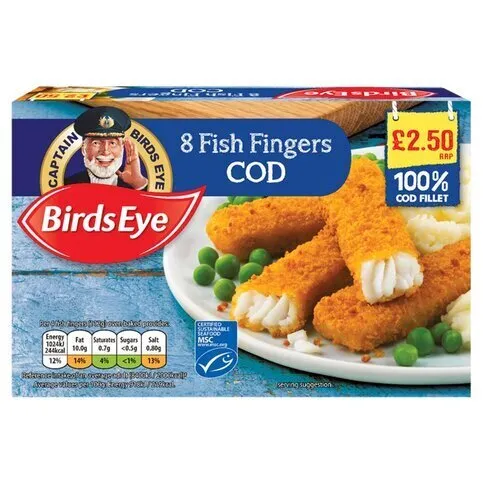 Birds Eye Cod Fish Fingers 8 Pack 280g