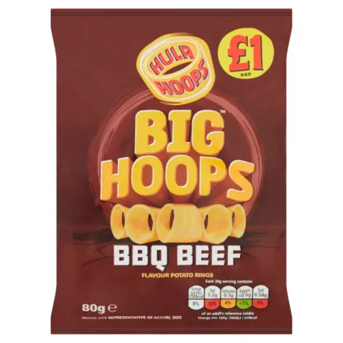 Big Hula Hoops BBQ Beef 80g