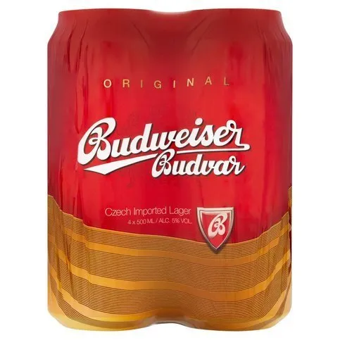 Budweiser Budvar Original Czech Lager 4 x 500ml