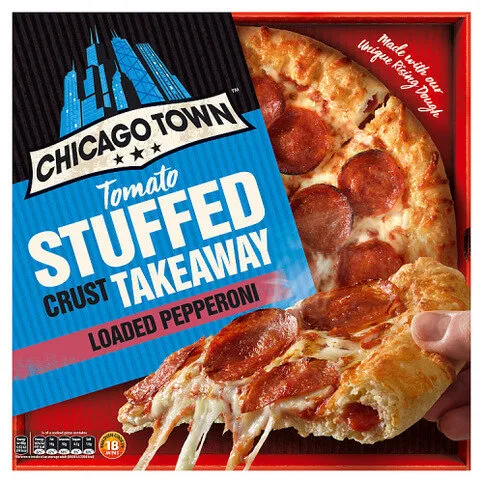 Chicago Town Takeaway Stuffed Crust Pepperoni Large Pizza 645g