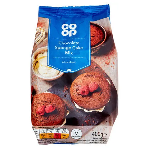 Co Op Chocolate Sponge Cake Mix 400g