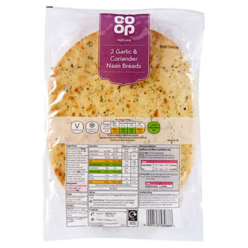 Co-Op Garlic And Coriander Naan 260g