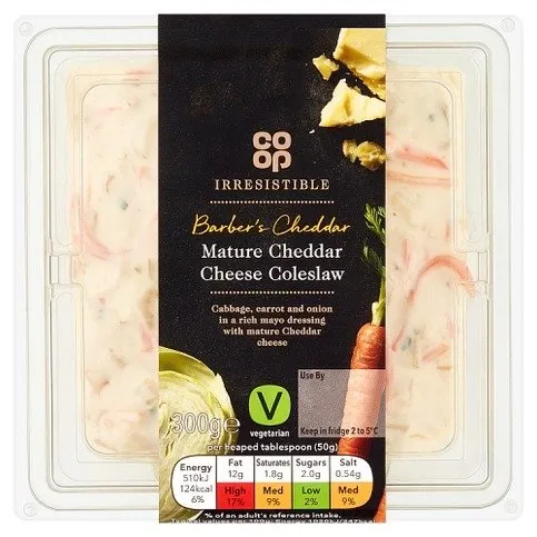 Co-op Irresistible Mature Cheddar Cheese Coleslaw 300g