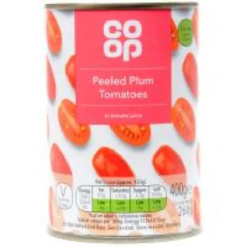 Co-Op Peeled Plumb Tomatoes 400g