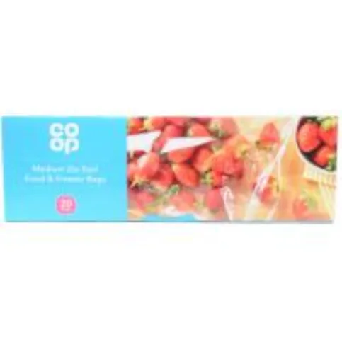Co-op 25 Small Resealable Dual Track Food & Freezer Bags
