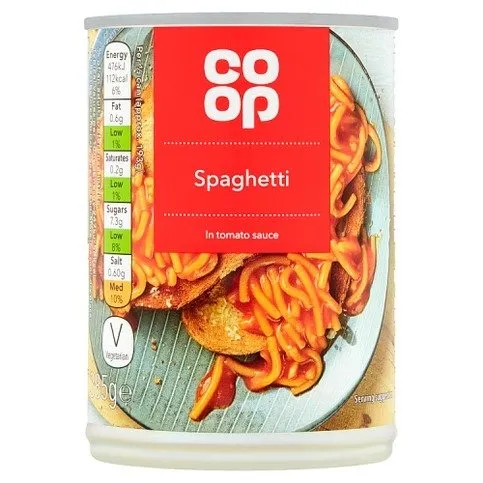 Co-op Spaghetti in Tomato Sauce 385g