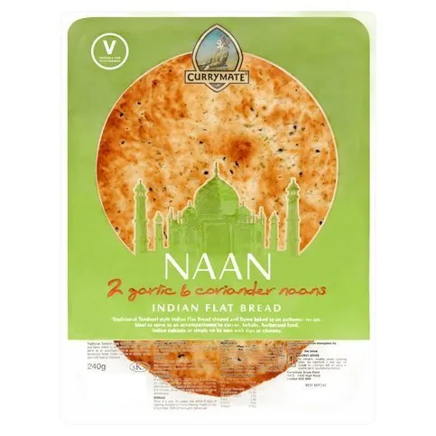  Garlic & Coriander Naans 2 Pack