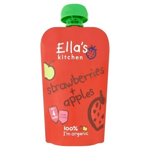 Ella's Kitchen Organic Strawberries & Apples Pouch 4+ Months 120g