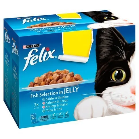 Felix Cat Food Fish Selection in Jelly 12 x 100g(Box)