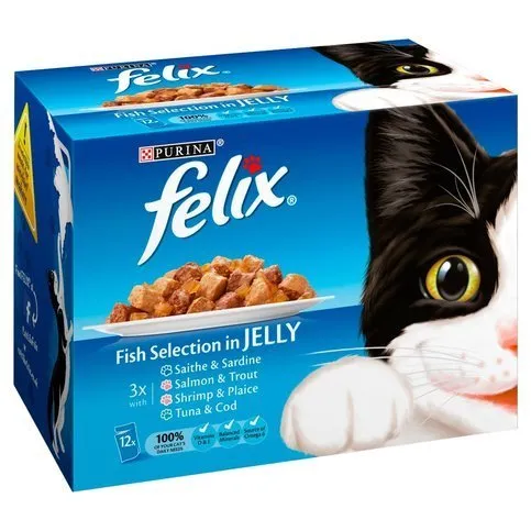 Felix Fish Selection in Jelly Wet Cat Food 12 x 100g