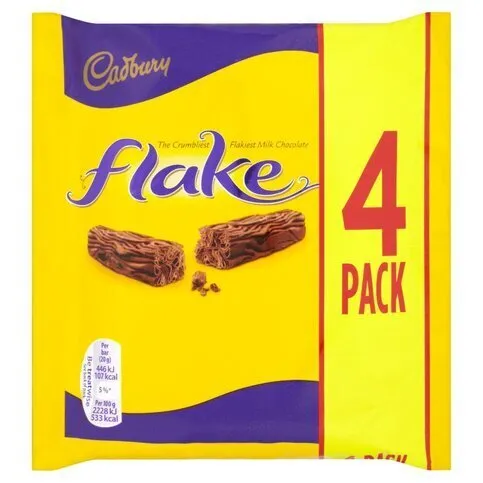 Cadbury Flake Chocolate Bar Multipack 4 x 20g