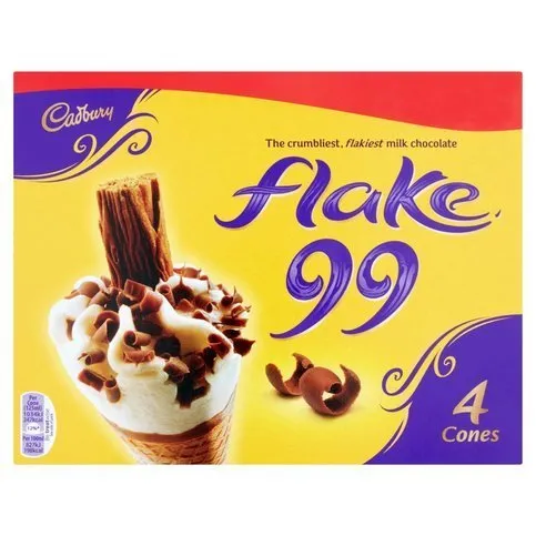 Cadbury Flake 99 Ice Cream Cones 4 x 125ml
