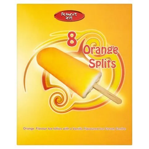 Francos Ices 8 Pack Orange Splits