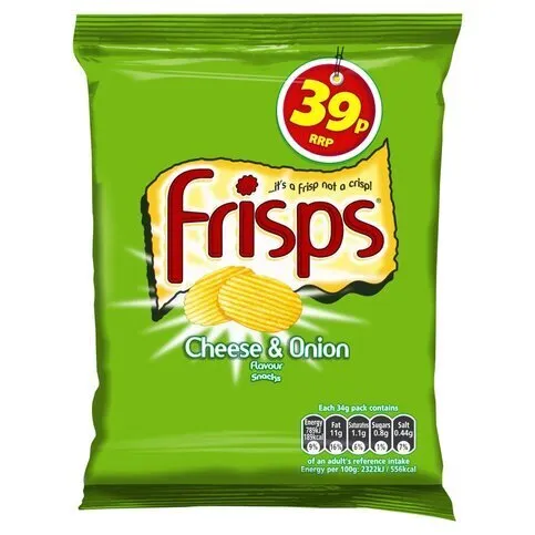 Frisps Cheese & Onion Crisps 34g